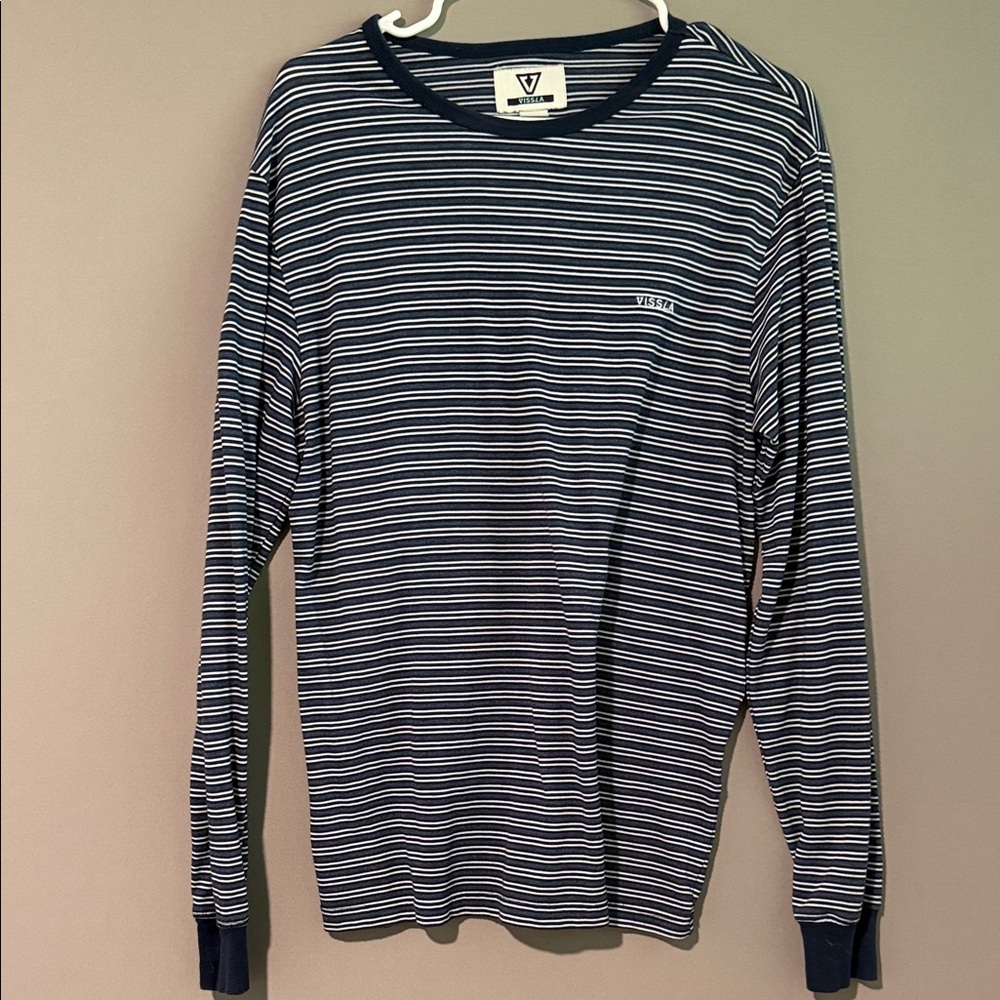 Vissla Striped Long Sleeve Shirt Small